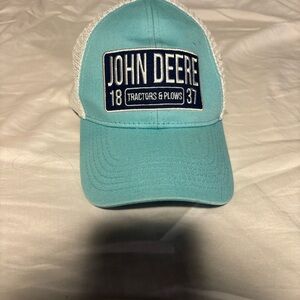 John Deere Teal and White Trucker Hat